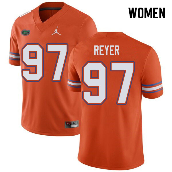Jordan Brand Women #97 Theodore Reyer Florida Gators College Football Jerseys Sale-Orange